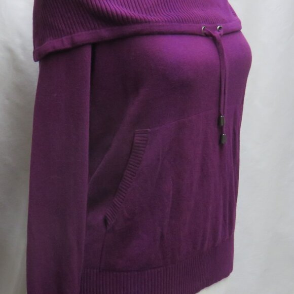 Jones New York Women's Pullover Drawstring Cowl with Front Pocket Sweater - Picture 5 of 10